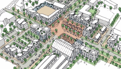 Artist's impression of Upper Lighthorne village centre